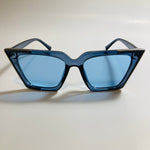 womens blue and silver cat eye sunglasses