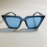 womens blue and silver cat eye sunglasses