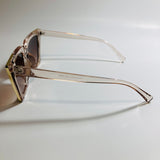 womens tan brown and gold cat eye sunglasses