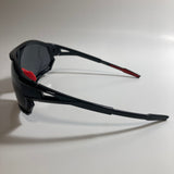 mens black oversize shield sunglasses with black lenses