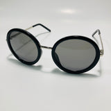 womens black and gray round sunglasses