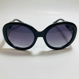 womens black round oversize sunglasses with rhinestones