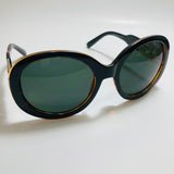 womens brown and green round oversize sunglasses with rhinestones