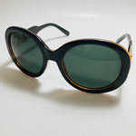 womens brown and green round oversize sunglasses with rhinestones