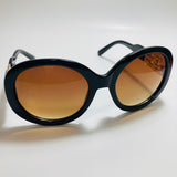 womens brown and black round oversize sunglasses with rhinestones