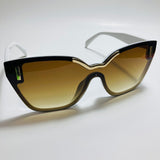 womens white and brown cat eye sunglasses