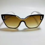 womens white and brown cat eye sunglasses