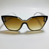 womens white and brown cat eye sunglasses