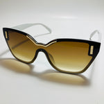 womens white and brown cat eye sunglasses