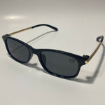 mens and womens gold and black square sunglasses