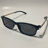 mens and womens gold and black square sunglasses