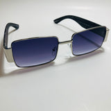 mens and womens black and silver square sunglasses