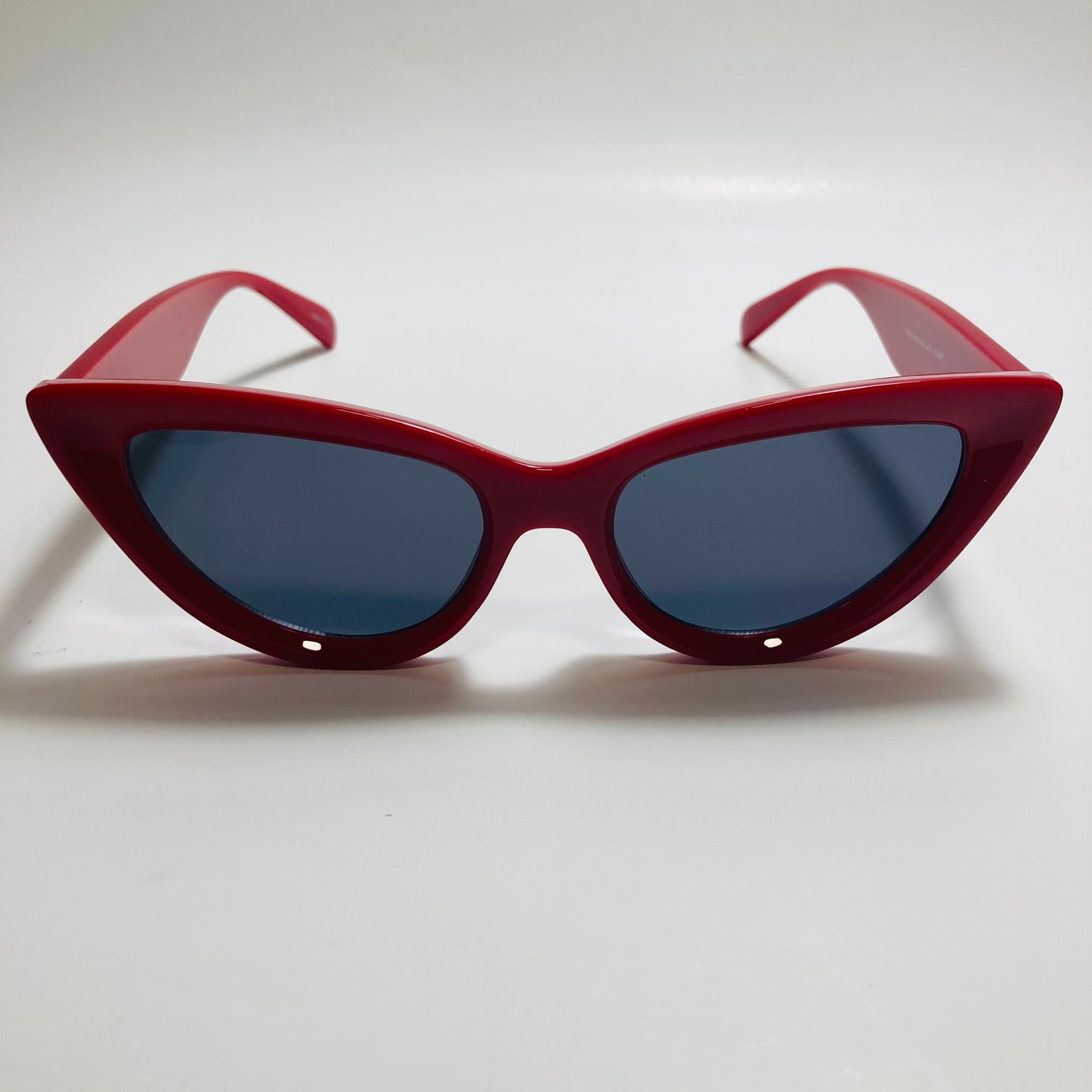 womens cat eye sunglasses red frame with black lenses