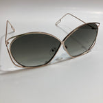 womens gold metal sunglasses with green lenses