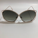 womens gold metal sunglasses with green lenses