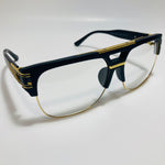 matte black and gold glasses