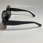 womens black oversize round sunglasses