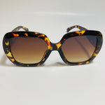 womens brown oversize round sunglasses