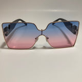 womens pink blue and gold oversize square sunglasses