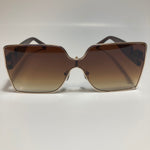 womens brown and gold oversize square sunglasses