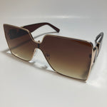 womens brown and gold oversize square sunglasses