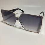 womens black and gold oversize square sunglasses