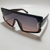 mens and womens brown and pink futuristic square sunglasses