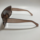 mens and womens brown futuristic square sunglasses