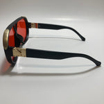 mens and womens black and red aviator sunglasses 