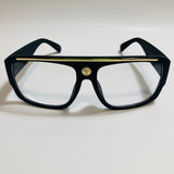 mens and womens black square italian fake glasses 
