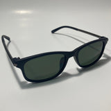 mens and womens black and green square sunglasses