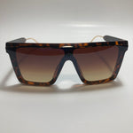 mens and womens brown shield sunglasses