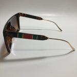 mens and womens brown shield sunglasses