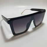 mens and womens black shield sunglasses