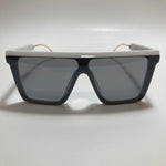 mens and womens white and gray shield sunglasses