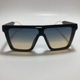 mens and womens black blue and yellow shield sunglasses