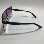 womens black purple and yellow shield sunglasses