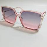 womens pink oversize square sunglasses