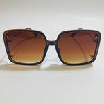 womens brown oversize square sunglasses