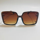 womens brown oversize square sunglasses