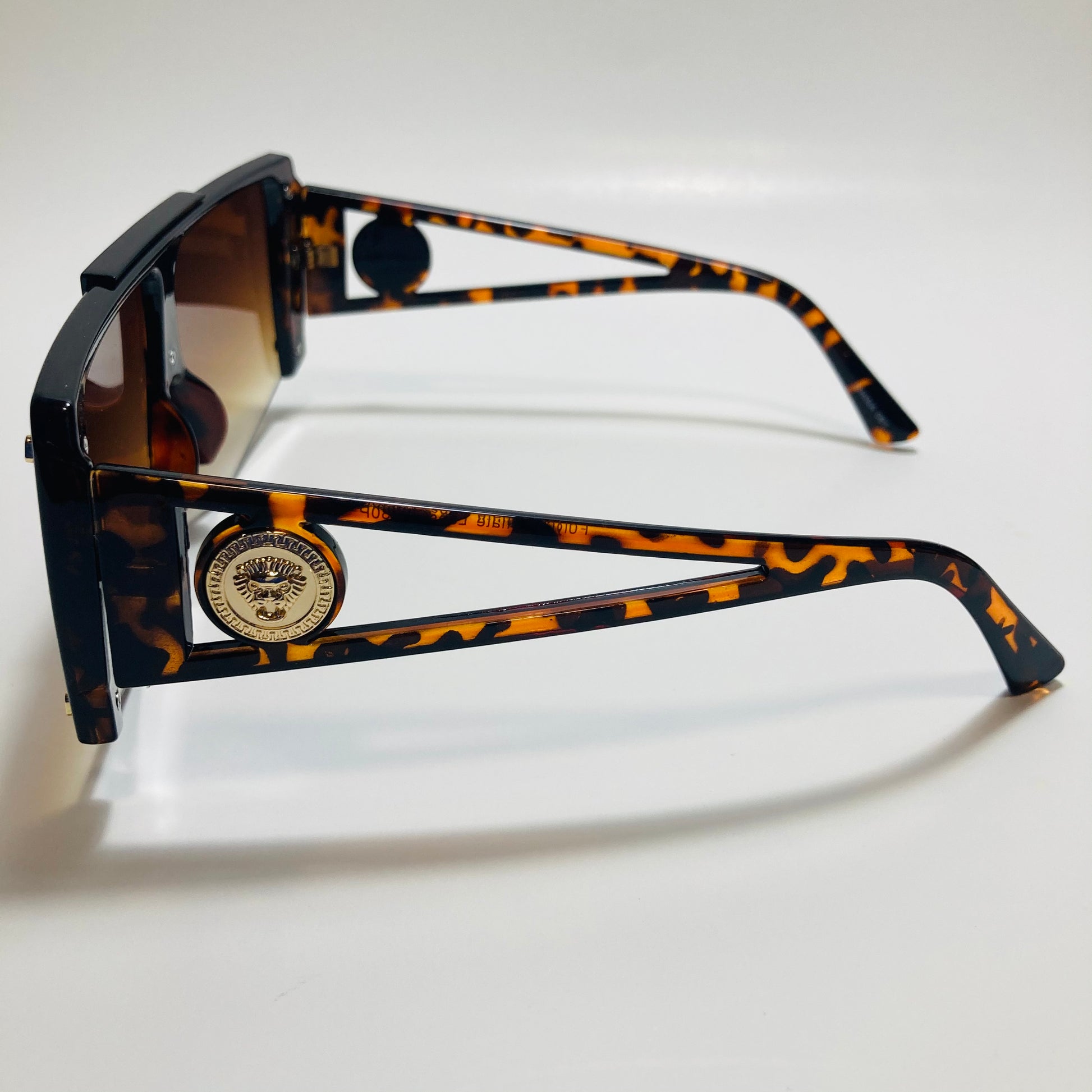 womens brown oversize shield sunglasses
