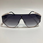 womens black and gold shield sunglasses