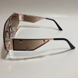 womens brown gold and pink shield sunglasses