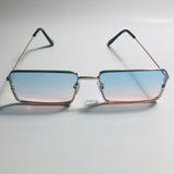 mens and womens pink blue and gold square retro sunglasses