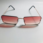 mens and womens red and gold square retro sunglasses