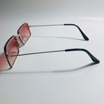 mens and womens red and gold square retro sunglasses