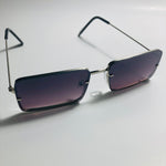 mens and womens silver and black square retro sunglasses