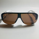 mens and womens white and brown aviator sunglasses