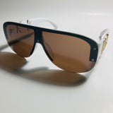 mens and womens white and brown aviator sunglasses