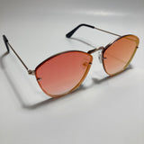 womens gold and orange mirrored sunglasses